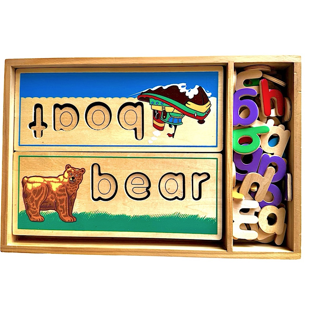 Melissa & Doug See and Spell Wooden Boards and Letters